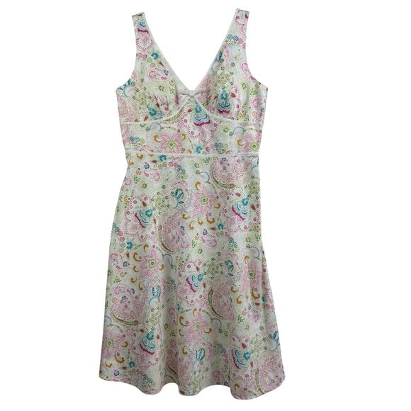 Vintage Paisley Floral Karin Stevens Dress Size 14 Fairycore Smocked Cottage - Picture 16 of 16